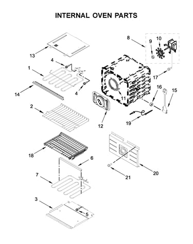 Internal oven parts