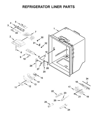 Refrigerator liner parts