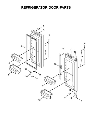 Refrigerator door parts