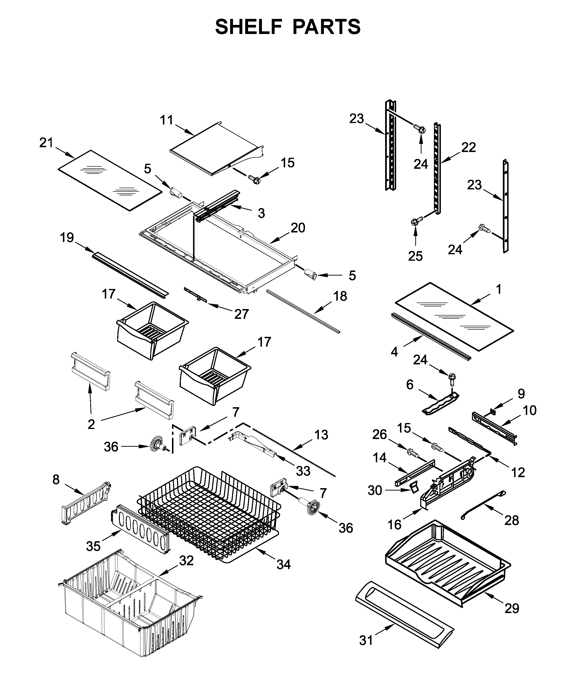 Shelf parts