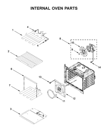 Internal oven parts