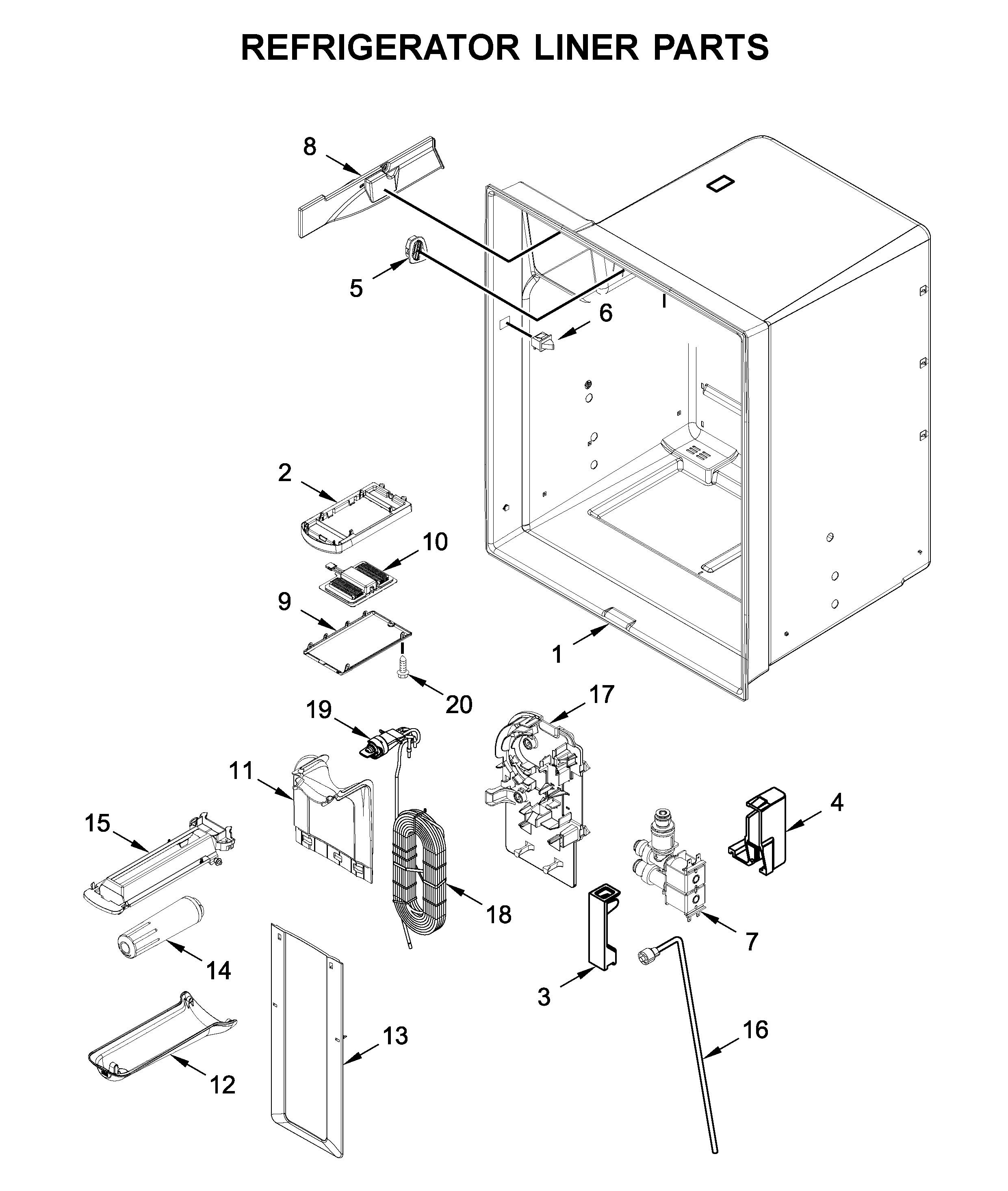 Refrigerator liner parts