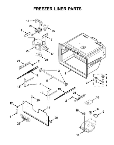 Freezer liner parts