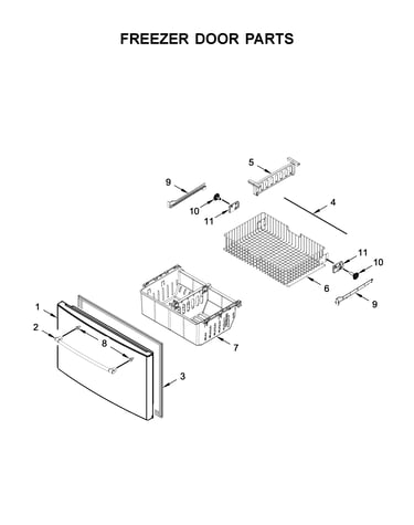 Freezer door parts