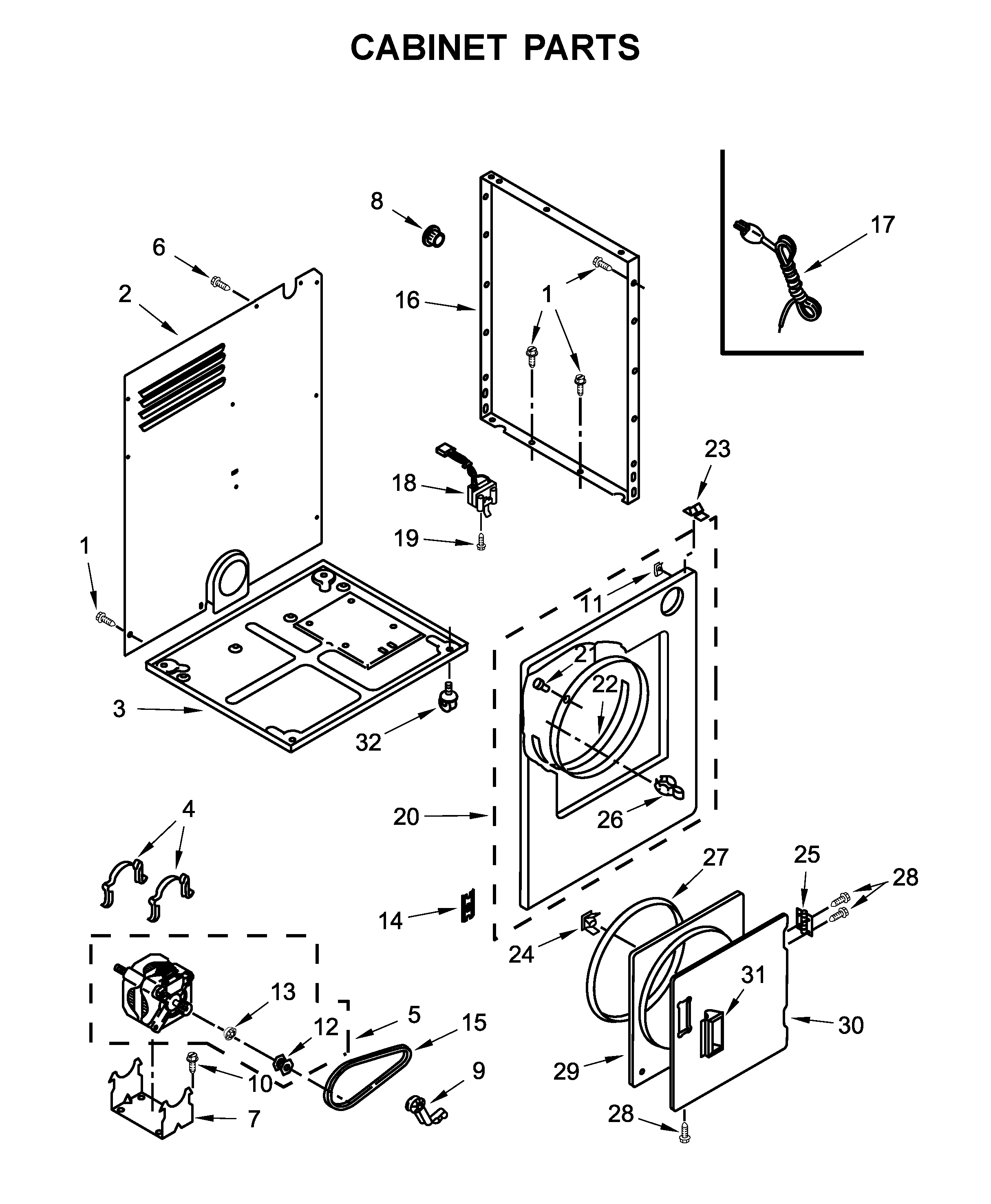 Cabinet parts