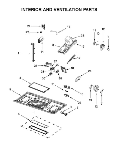 Interior and ventilation parts