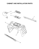Cabinet and installation parts