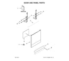 Whirlpool WDF130PAHB0 door and panel parts diagram