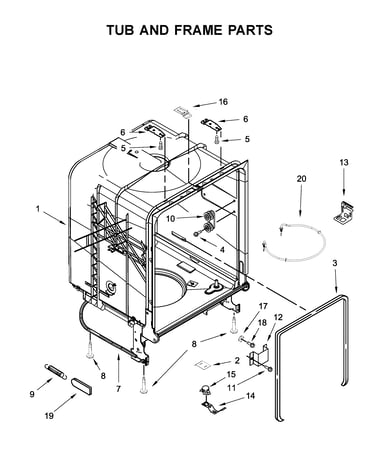 Tub and frame parts