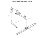 Whirlpool WDF130PAHB0 upper wash and rinse parts diagram