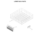 Whirlpool WDF130PAHB0 lower rack parts diagram