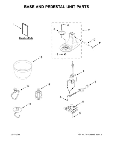 Base and pedestal unit parts