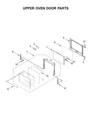 Upper oven door parts