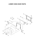Lower oven door parts