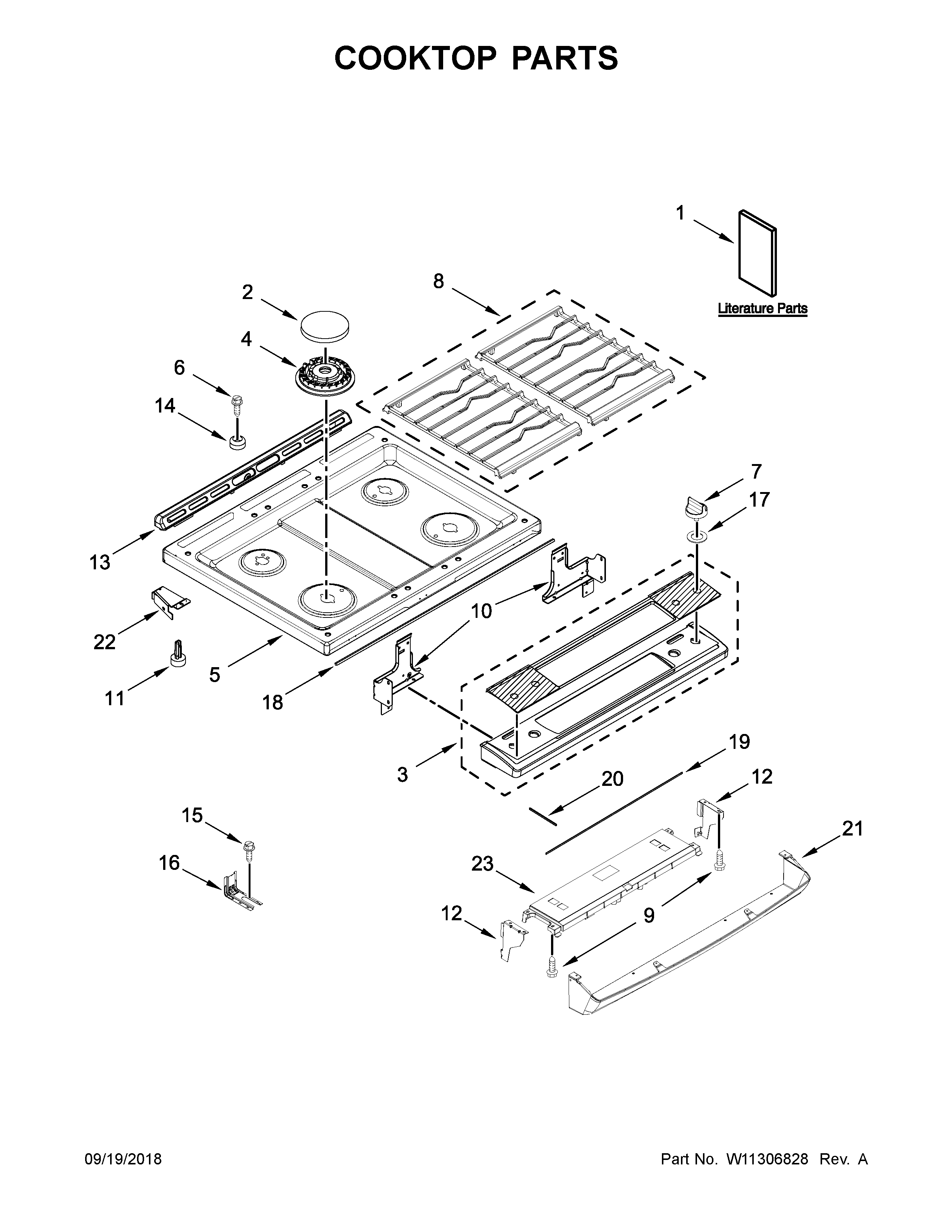 Cooktop parts