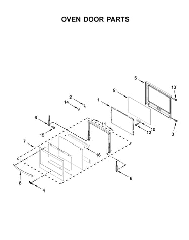 Oven door parts
