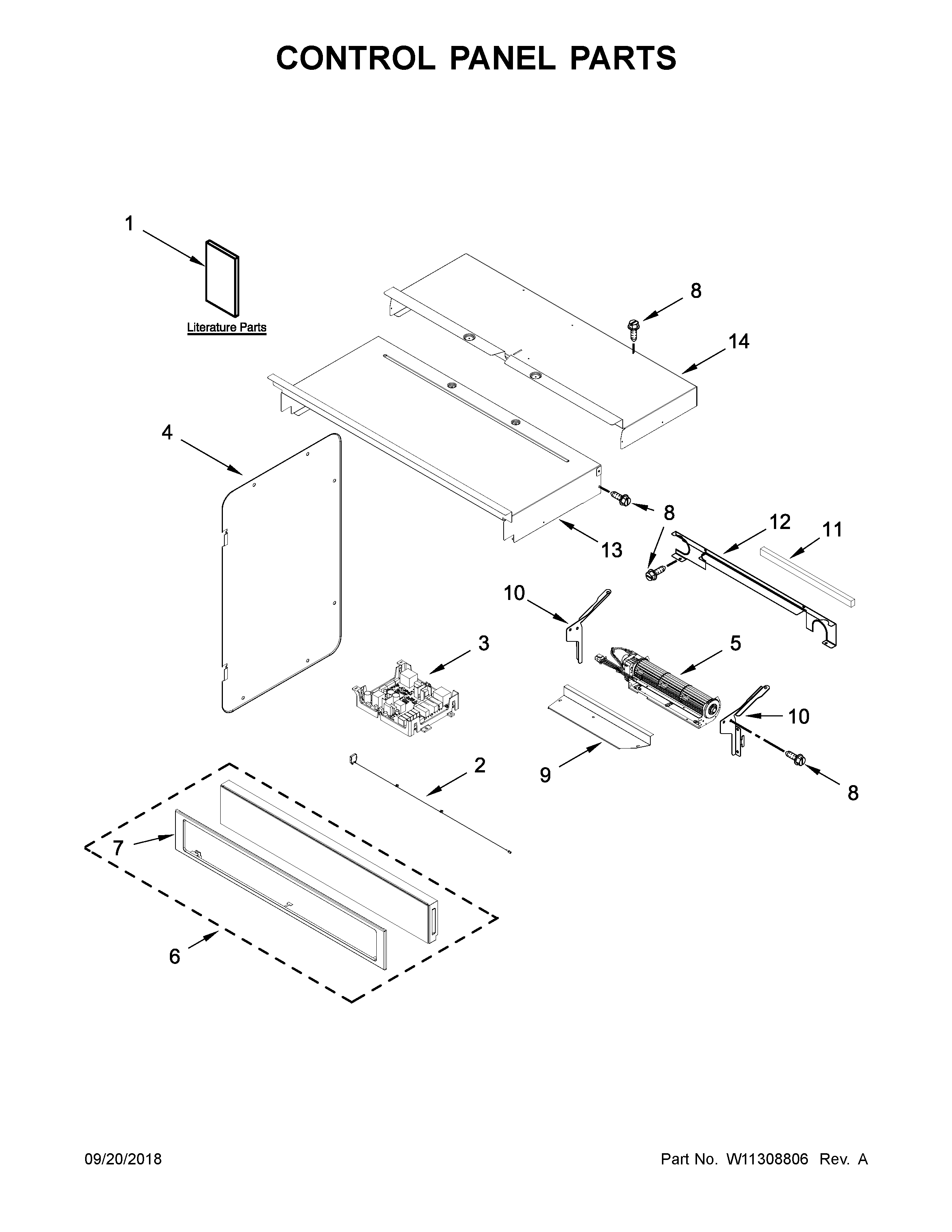 Control panel parts