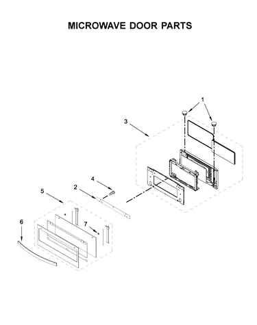 Microwave door parts