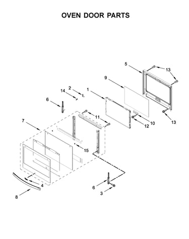 Oven door parts