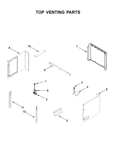 Top venting parts