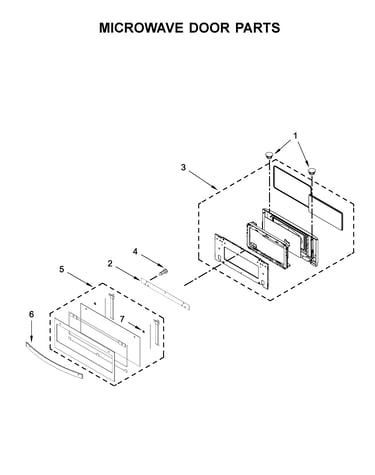 Microwave door parts