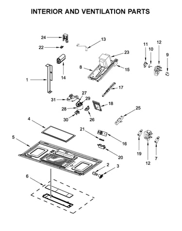 Interior and ventilation parts