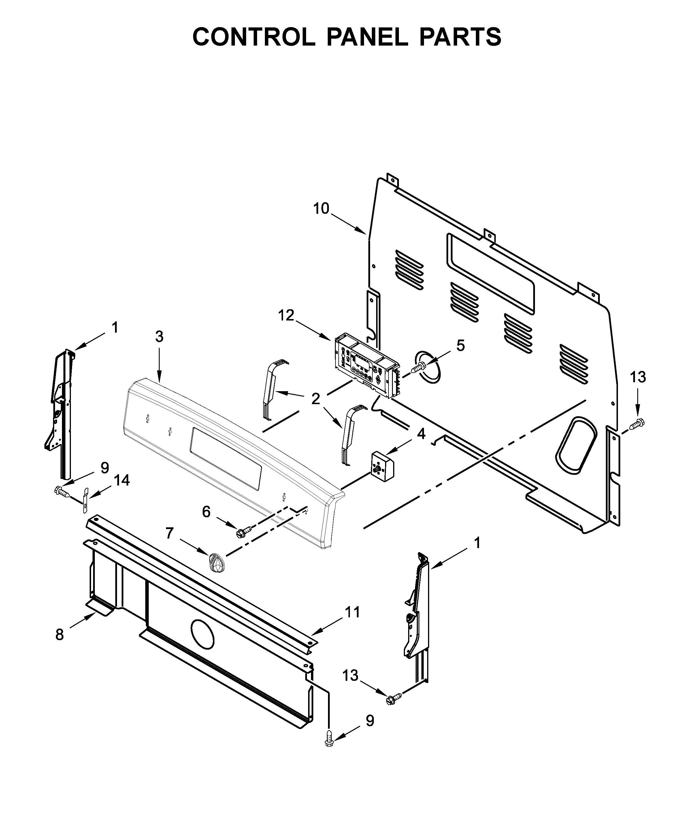 Control panel parts