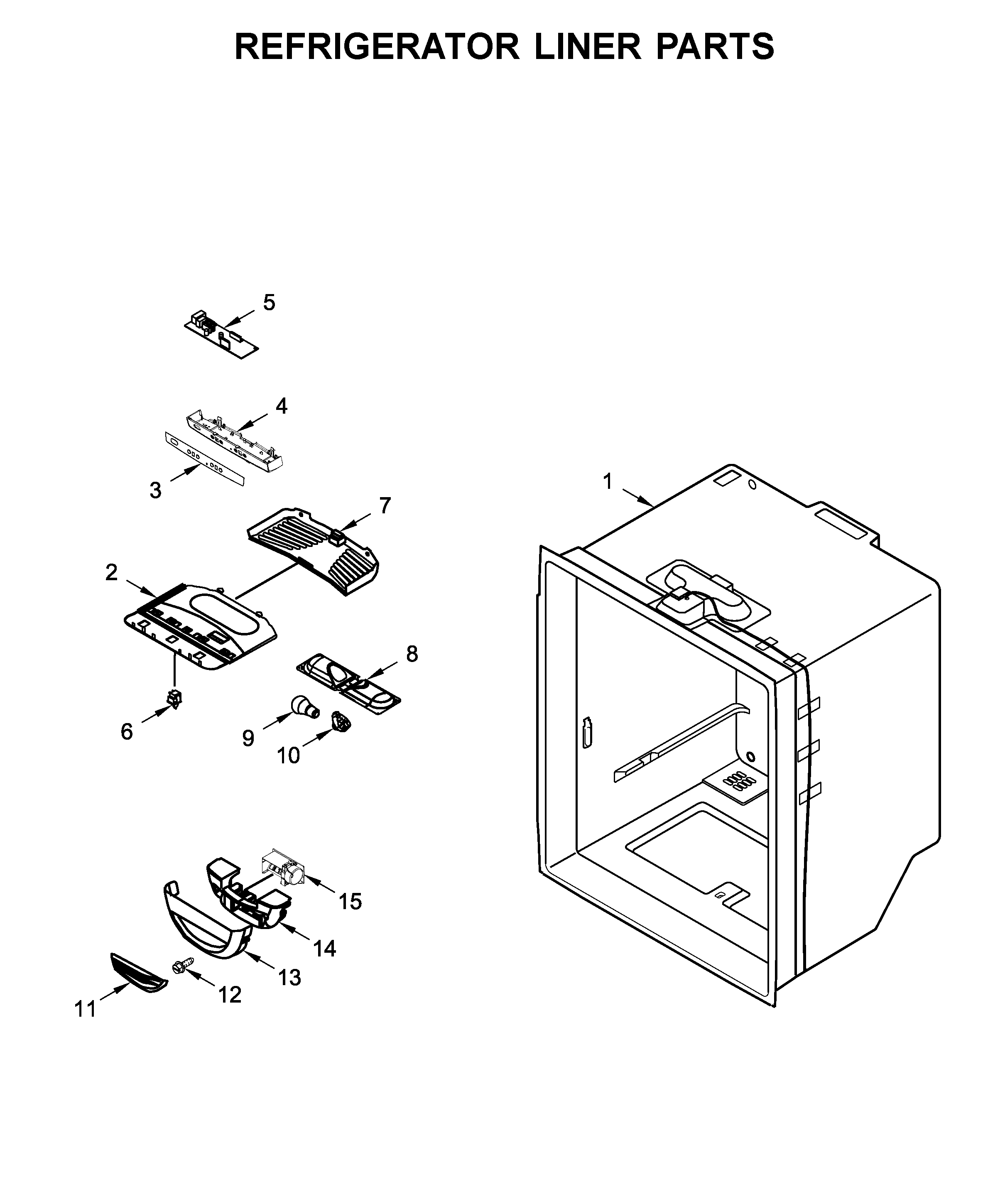 Refrigerator liner parts