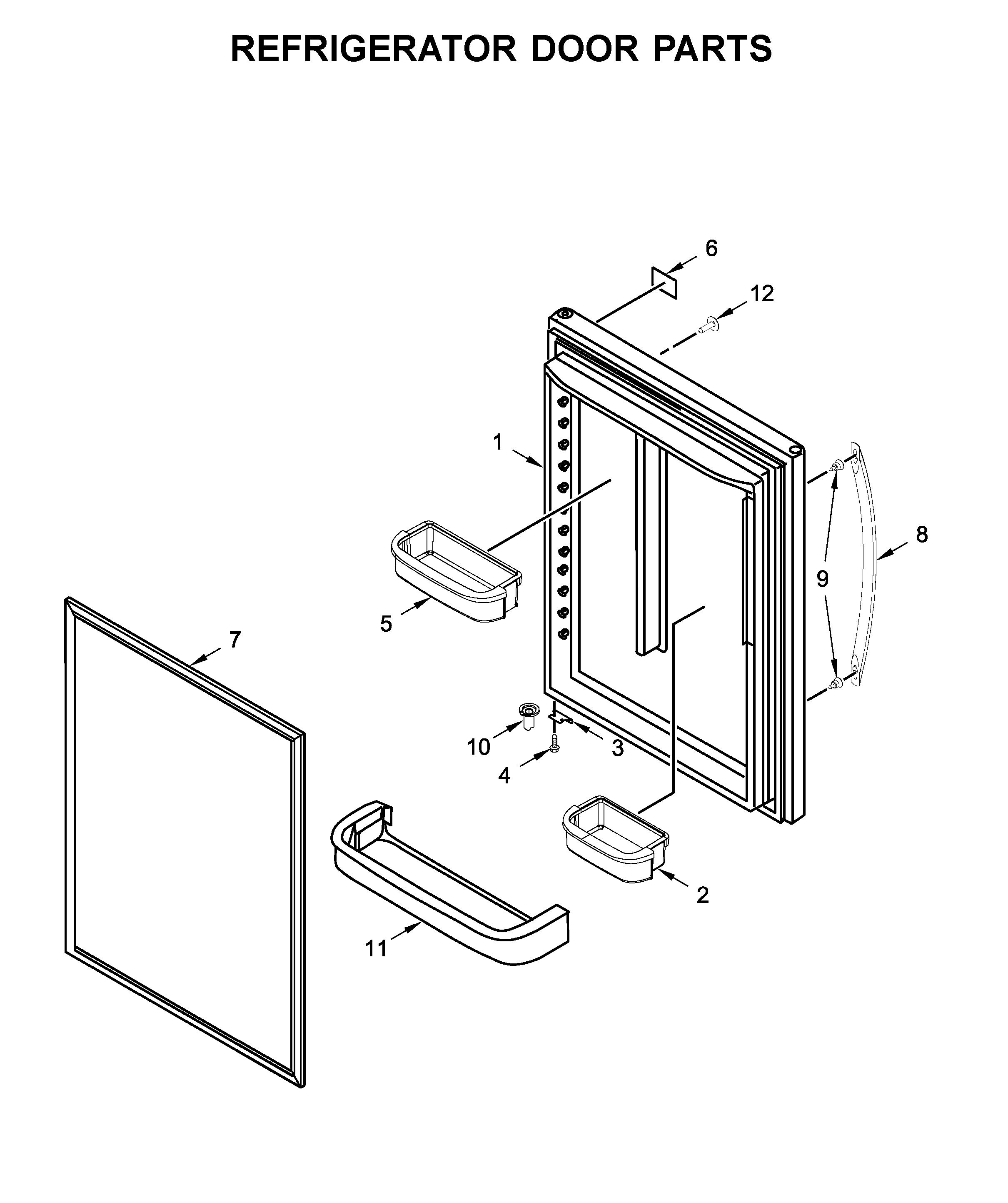 Refrigerator door parts