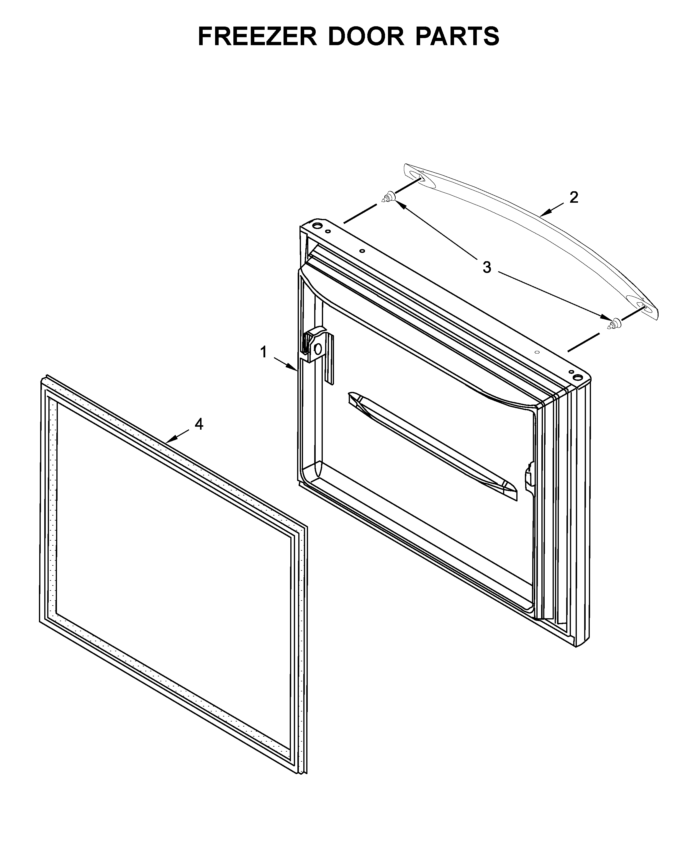 Freezer door parts