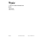 Whirlpool WML55011HS1 cover sheet diagram
