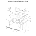 Whirlpool WML55011HW1 cabinet and installation parts diagram
