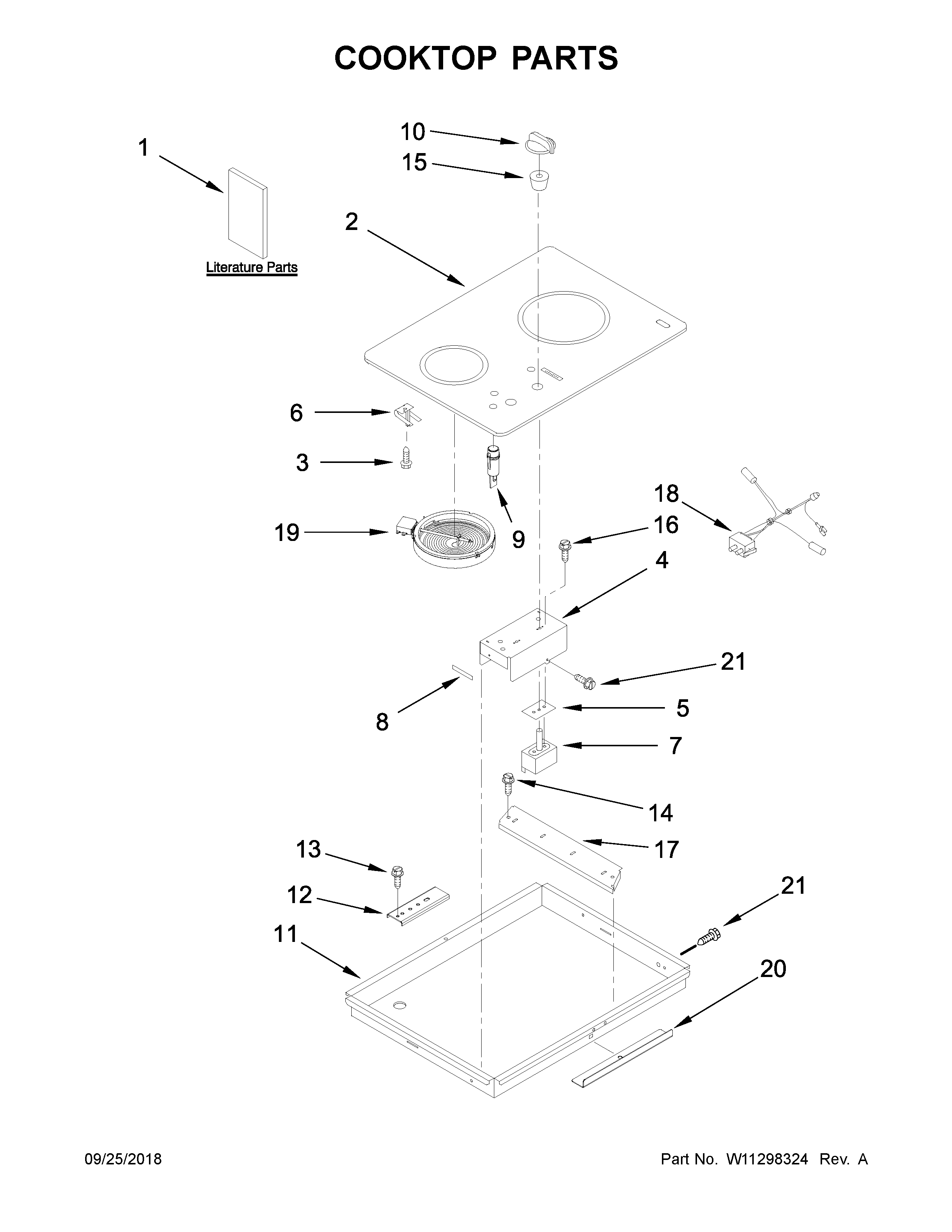 Cooktop parts