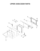 Upper oven door parts
