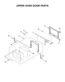Upper oven door parts