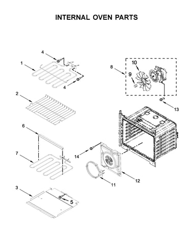 Internal oven parts