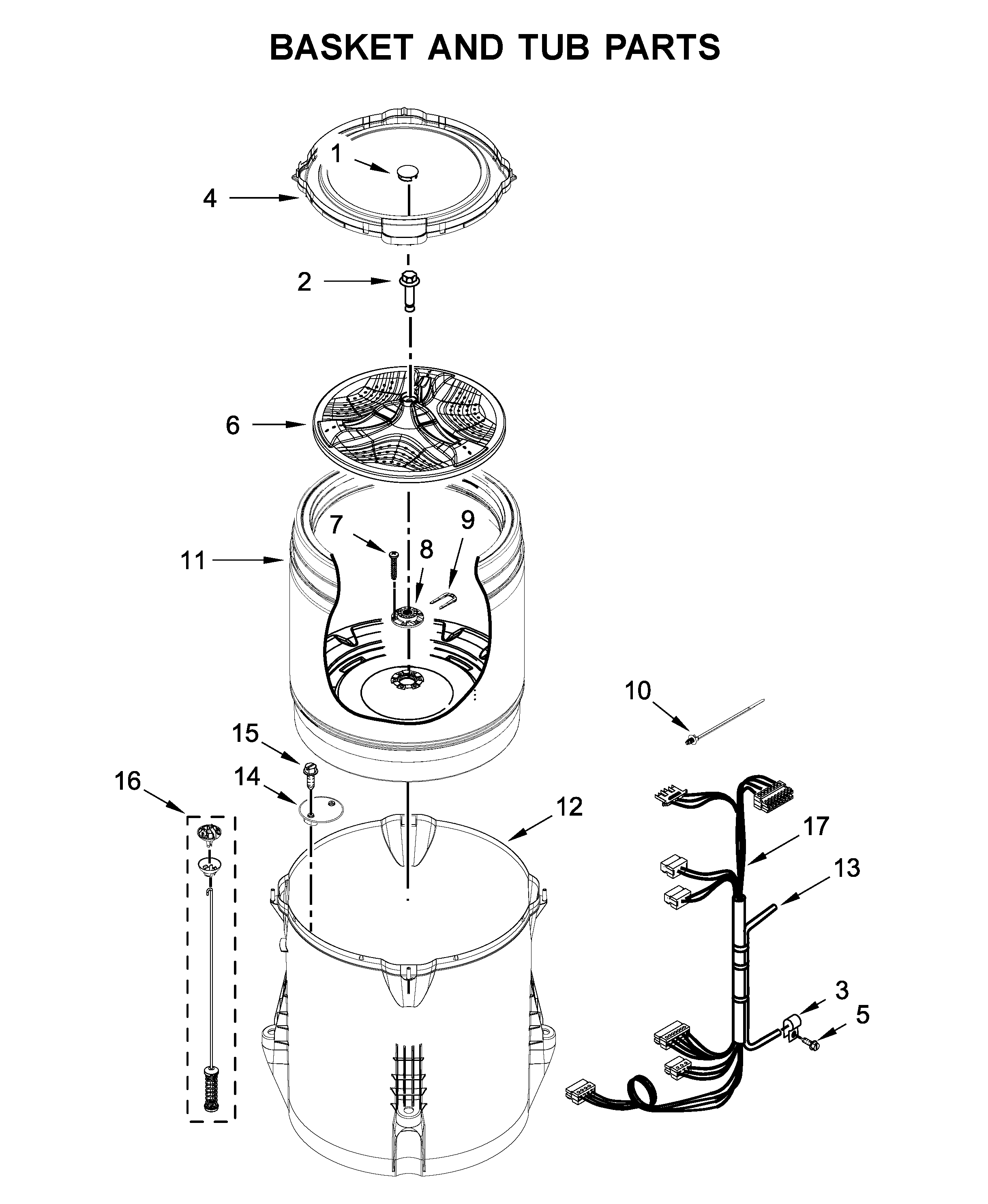 BASKET AND TUB PARTS