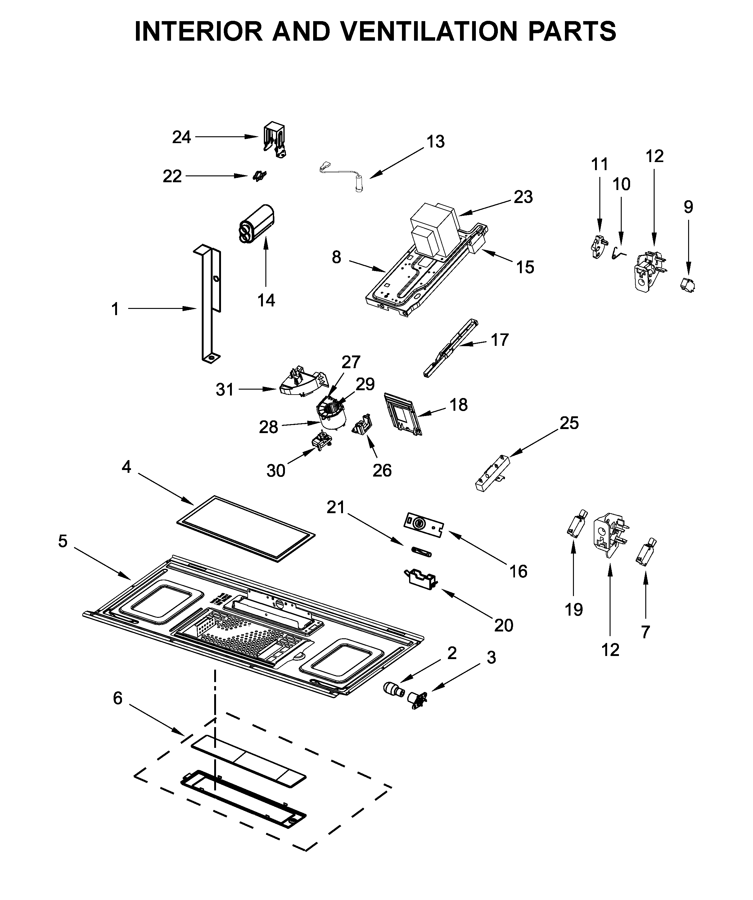 Interior and ventilation parts