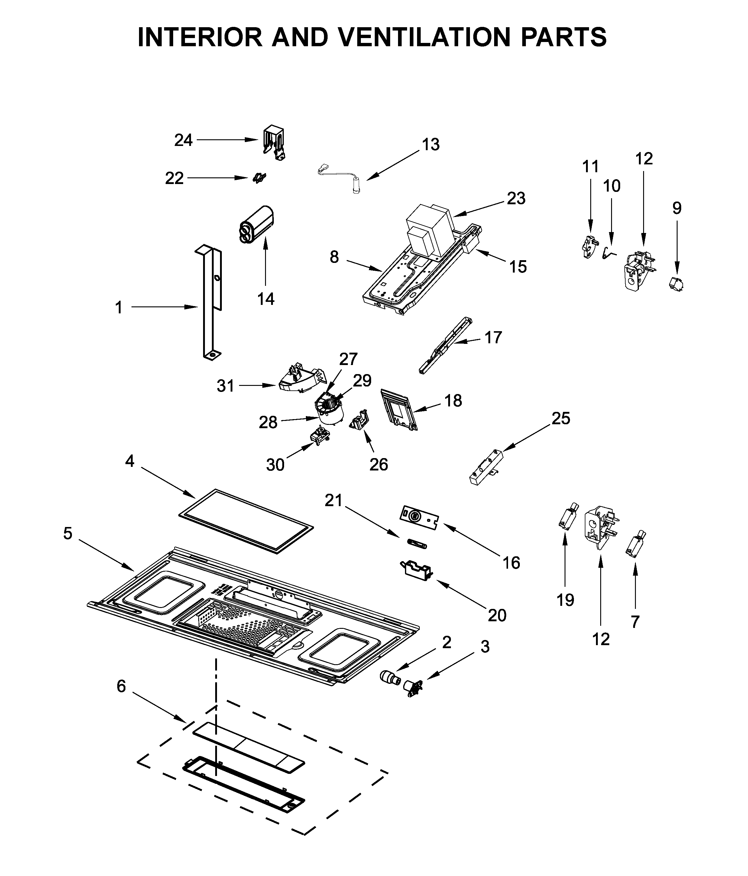 Interior and ventilation parts