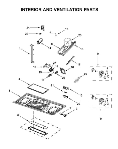Interior and ventilation parts