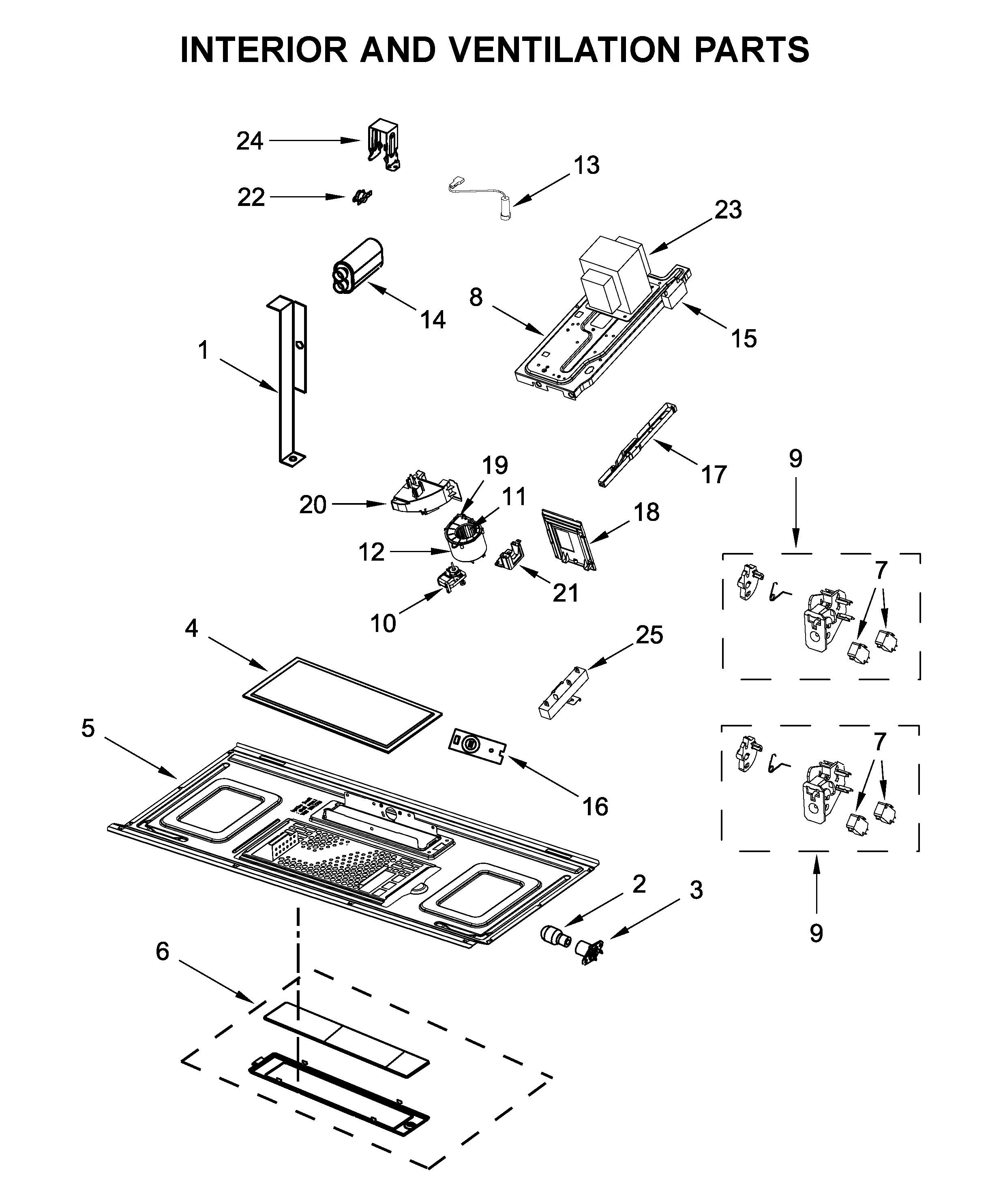 INTERIOR AND VENTILATION PARTS