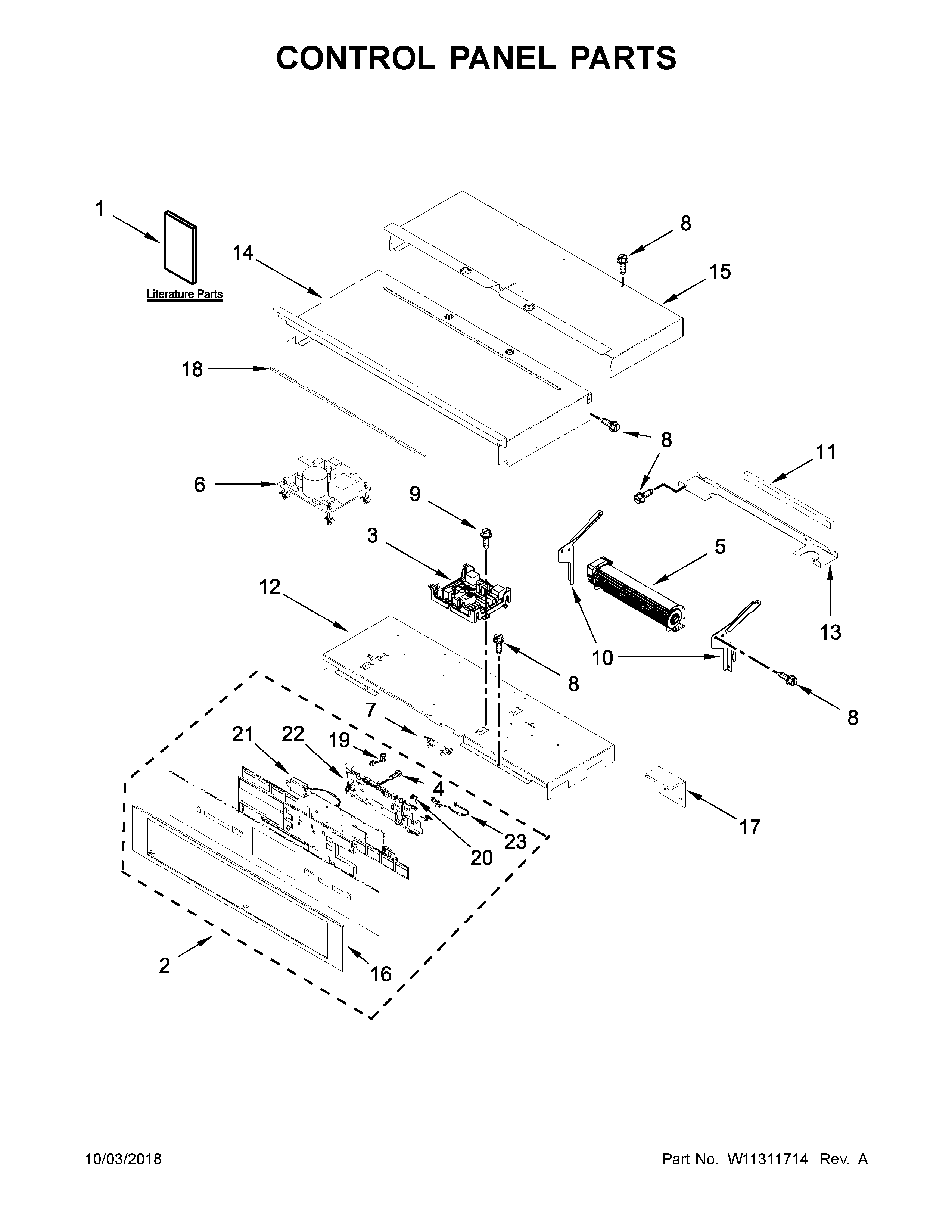 Control panel parts