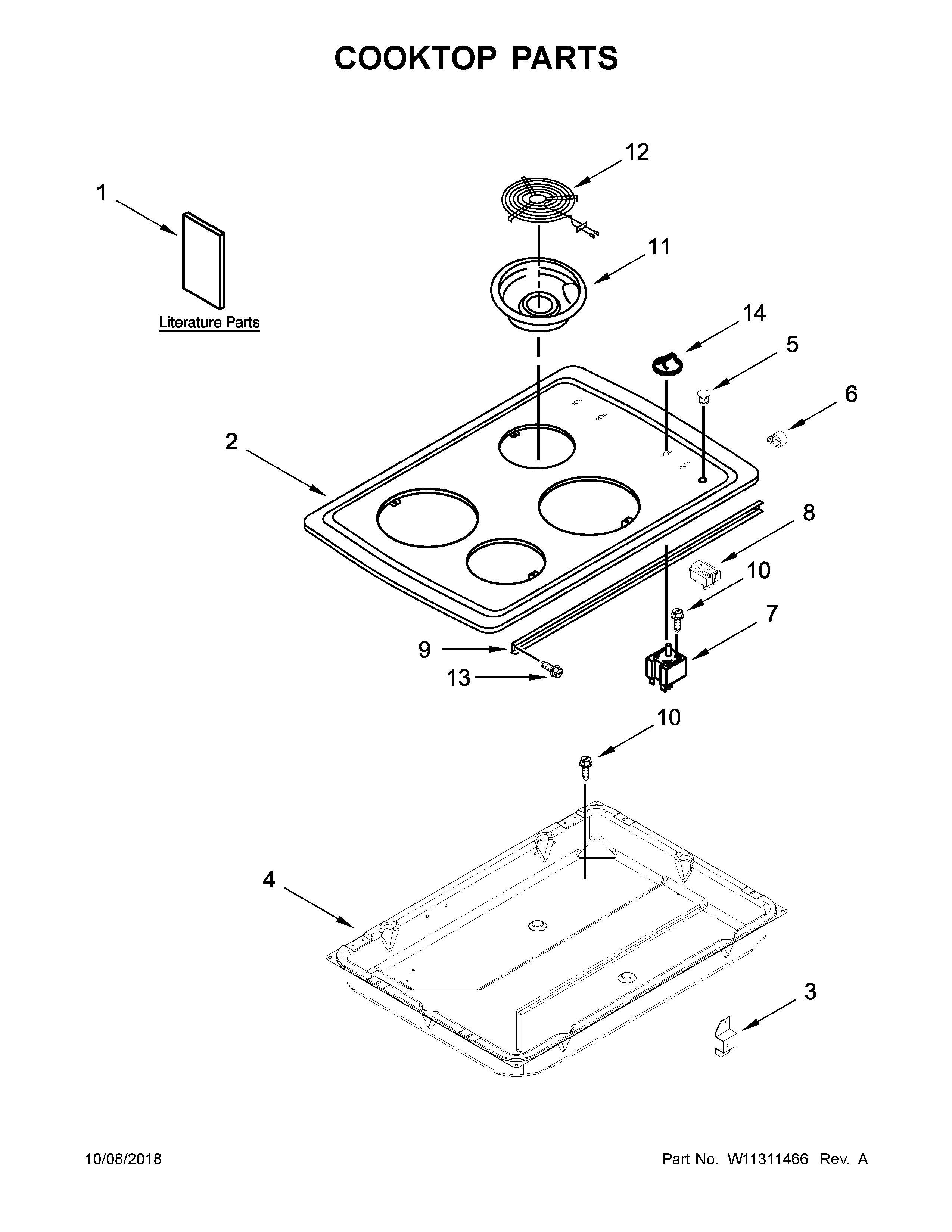 Cooktop parts
