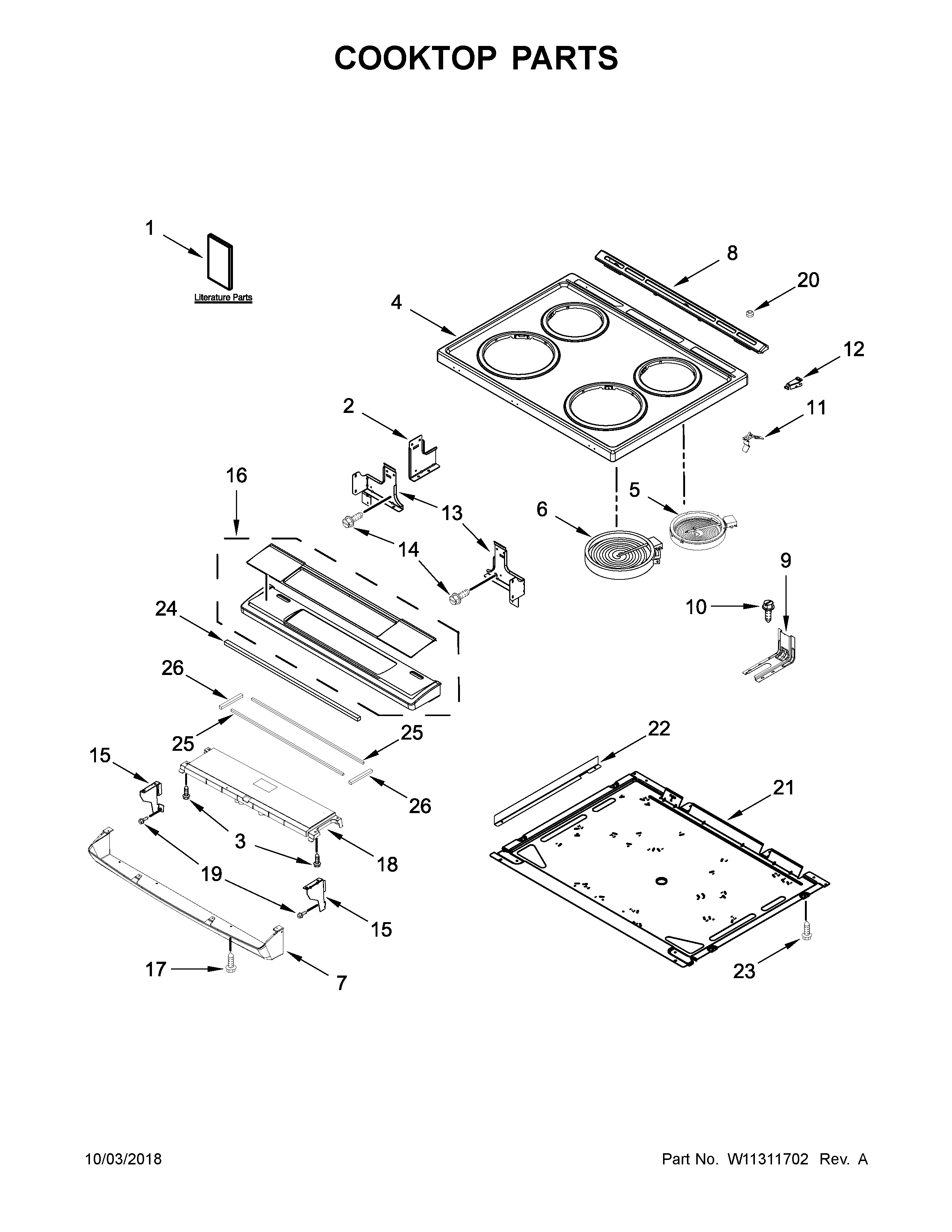Cooktop parts