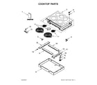 Whirlpool WCE77US0HS01 cooktop parts diagram