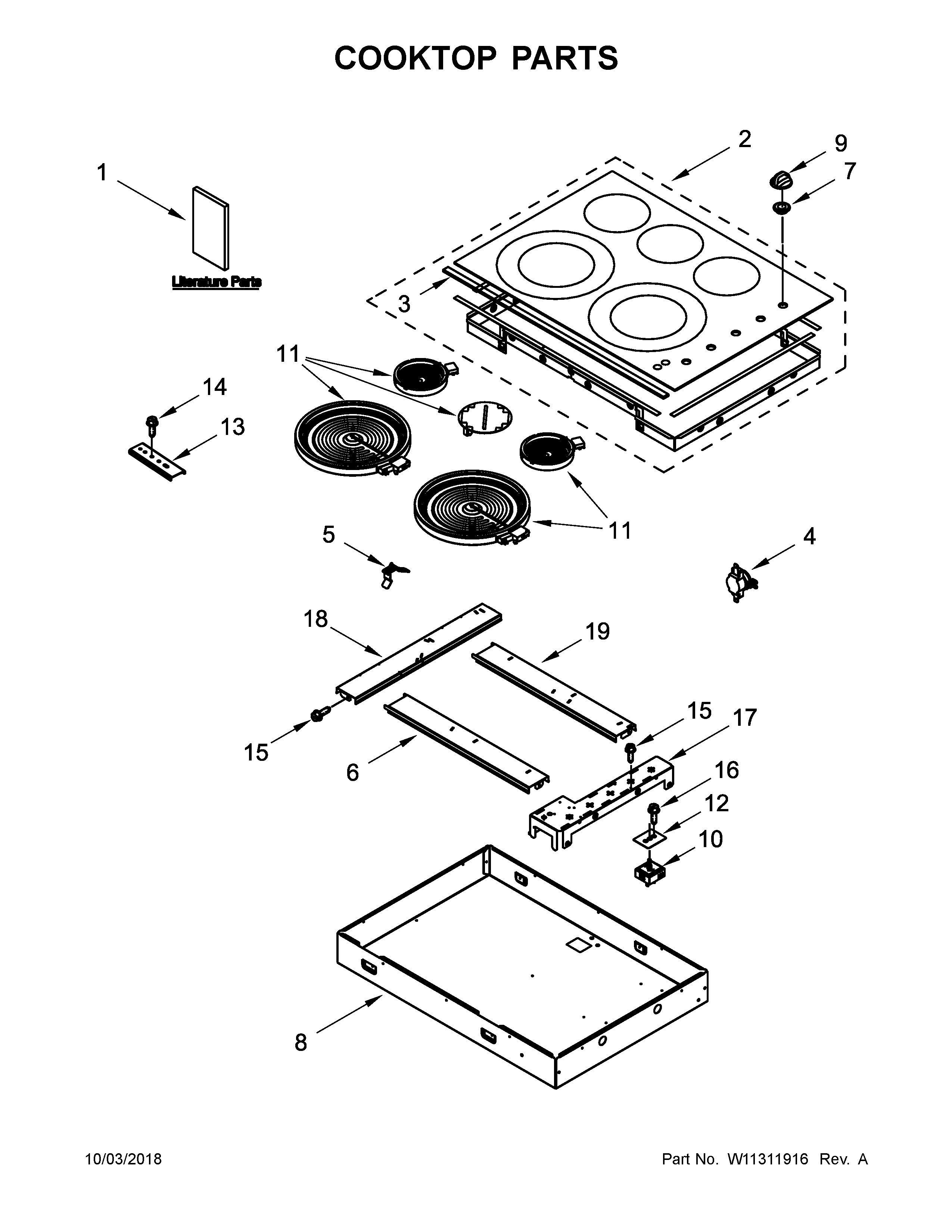 Cooktop parts