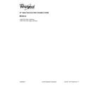 Whirlpool WOD77EC7HS01 cover sheet diagram