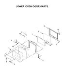 Lower oven door parts