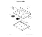 Whirlpool WFE505W0HB1 cooktop parts diagram