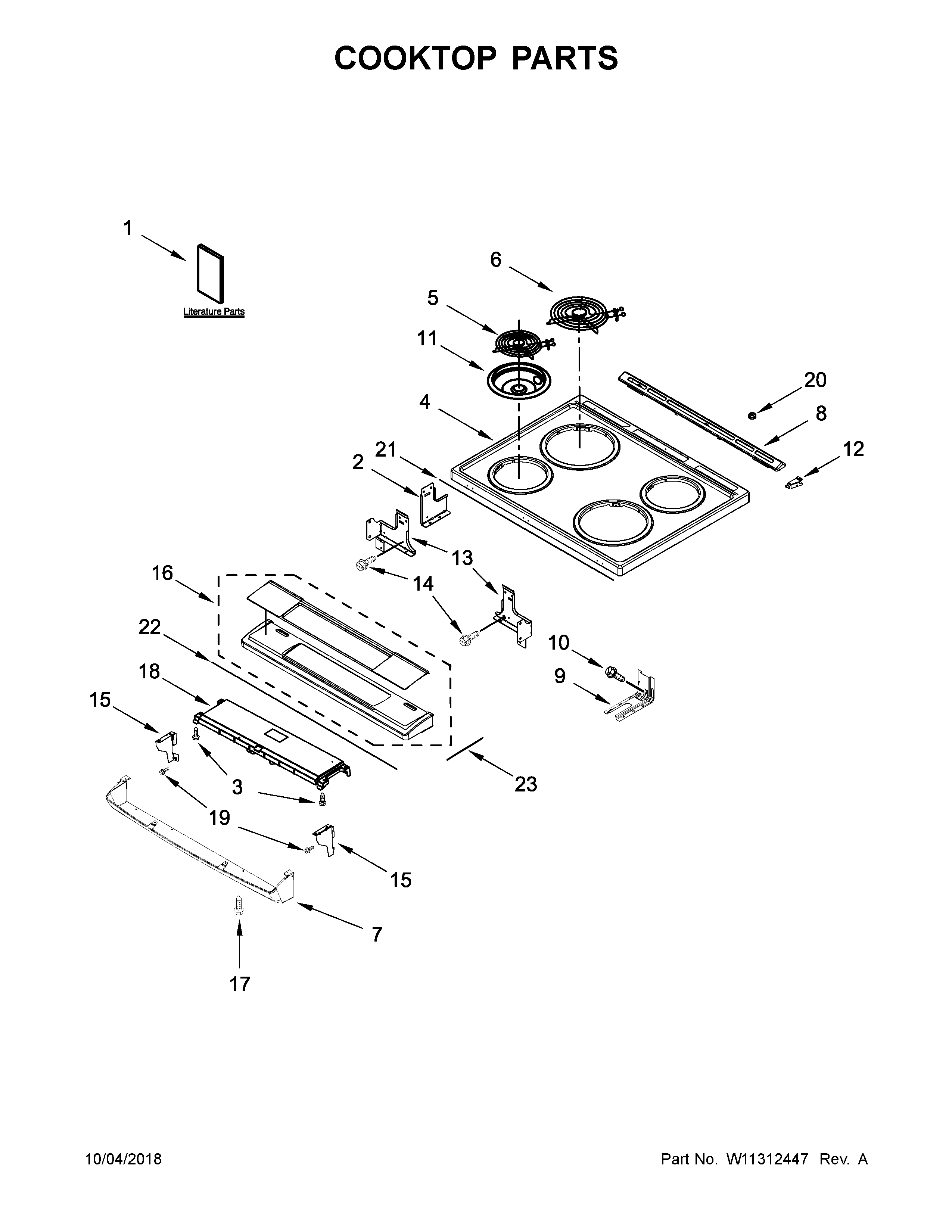 Cooktop parts